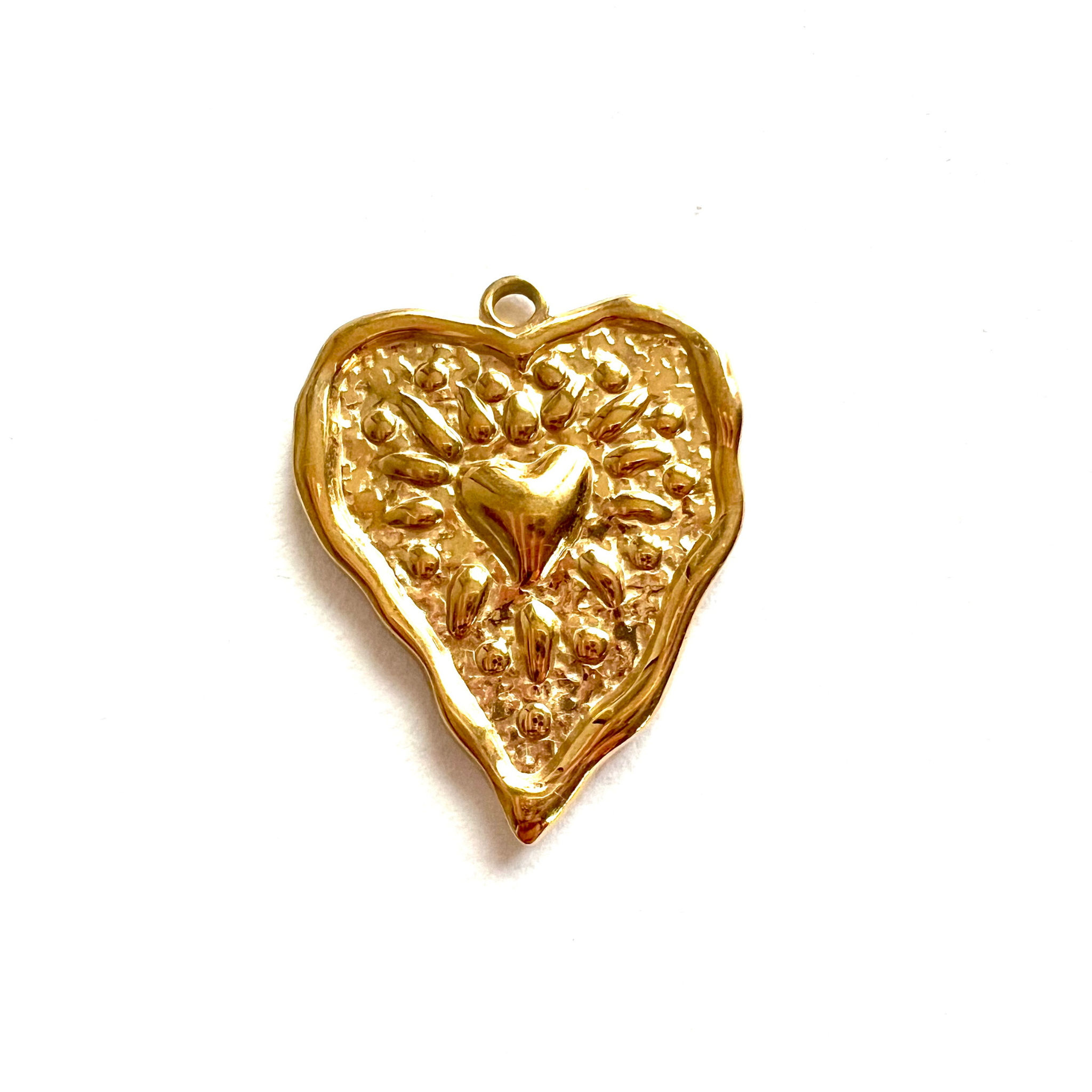 breloque coeur tendance acier inoxydable