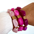 bracelets grosses perles résines cléa