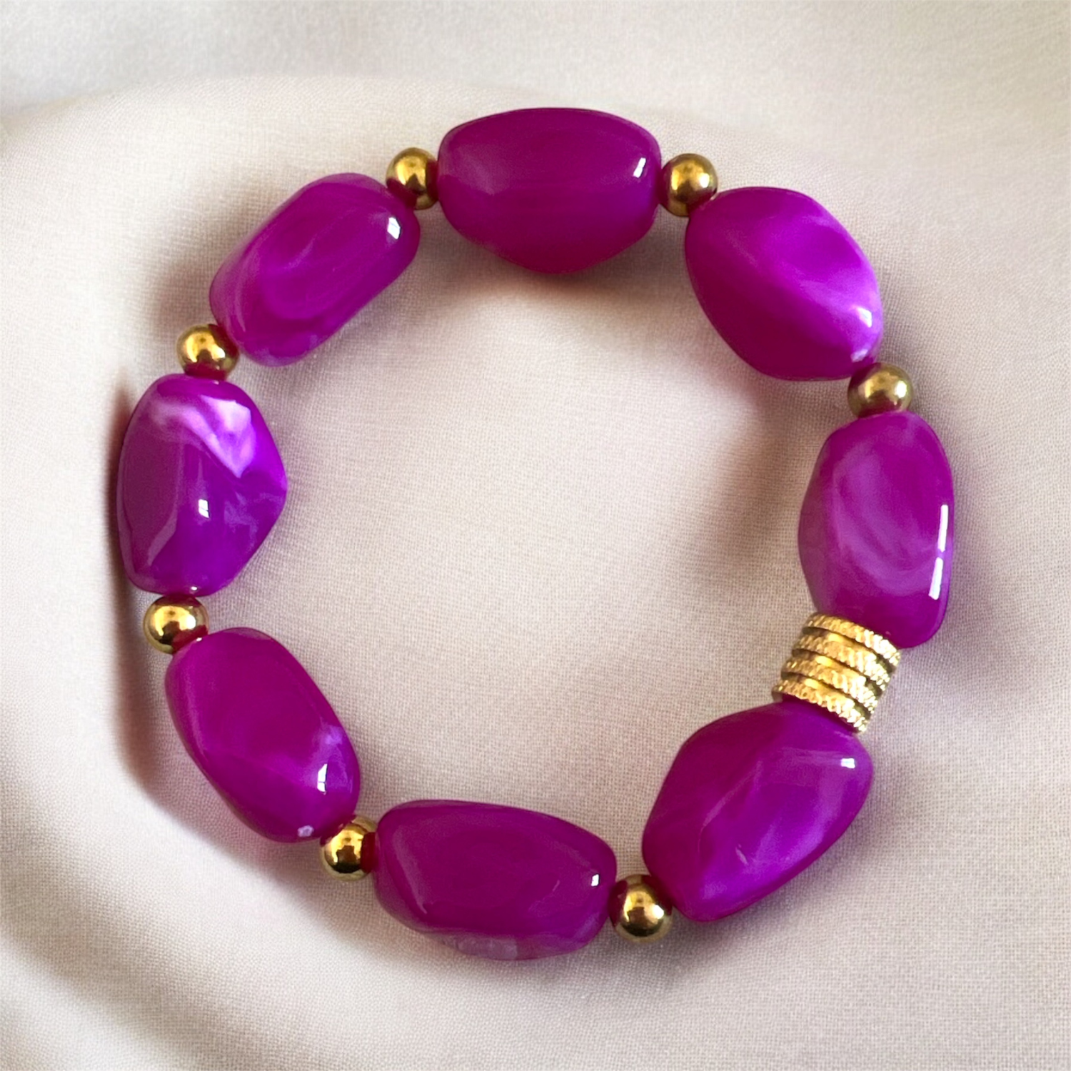 bracelets grosses perles résines cléa