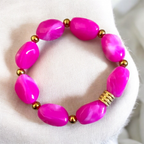 bracelet résine grosses perles tendance