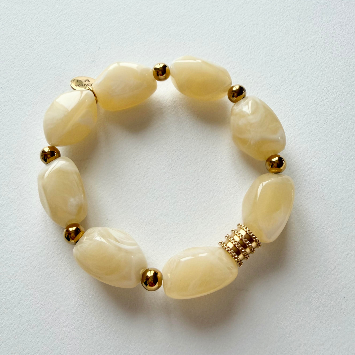 collection clea couleur creme grosses perles en resine