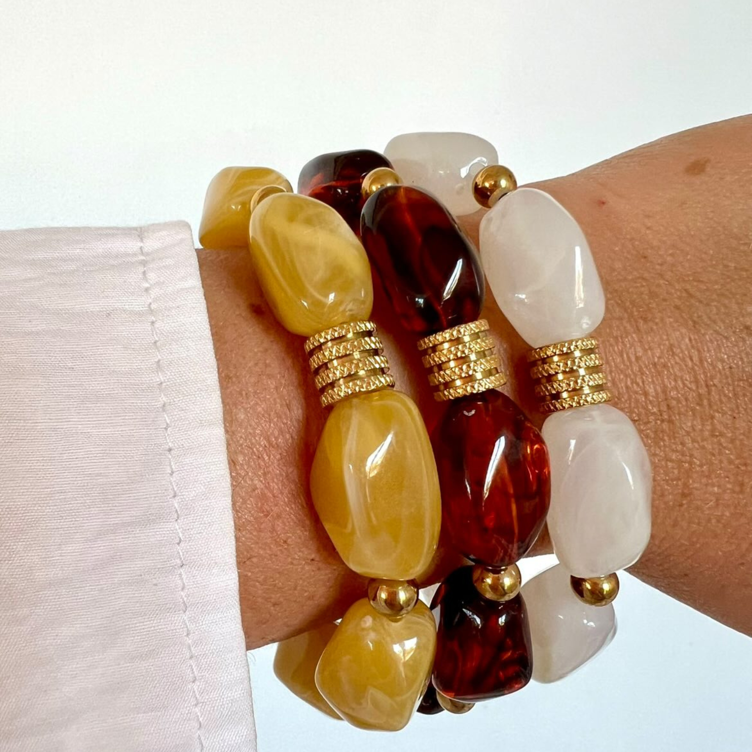 bracelet grosses perles tendance