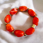 bracelet en résine colorée tendance grosse perles