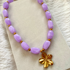 collier perle resine coloree personnalisable