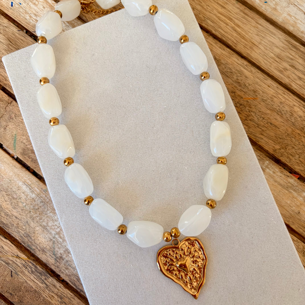 collier grosses perles résine personnalisable