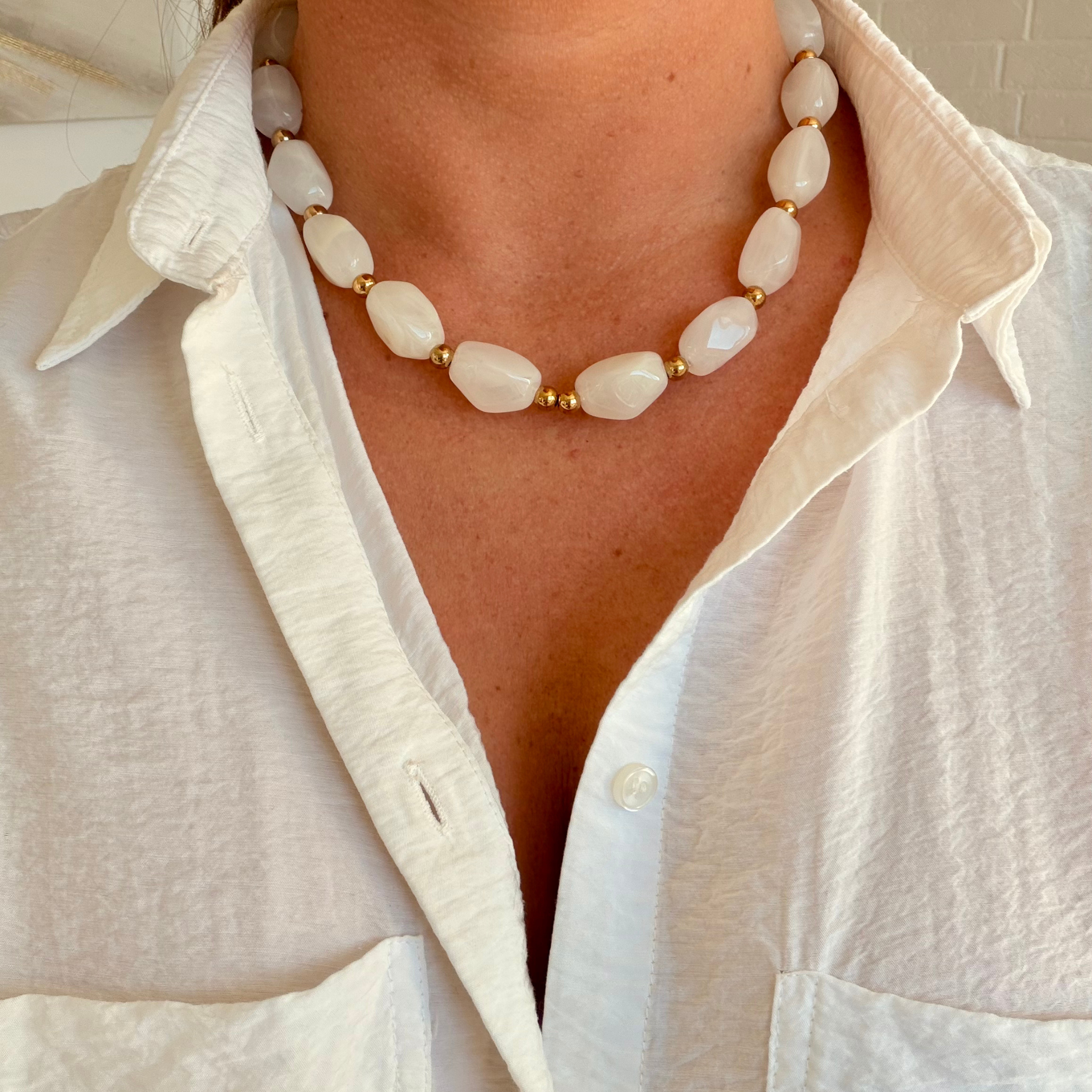 collier grosses perles résine personnalisable