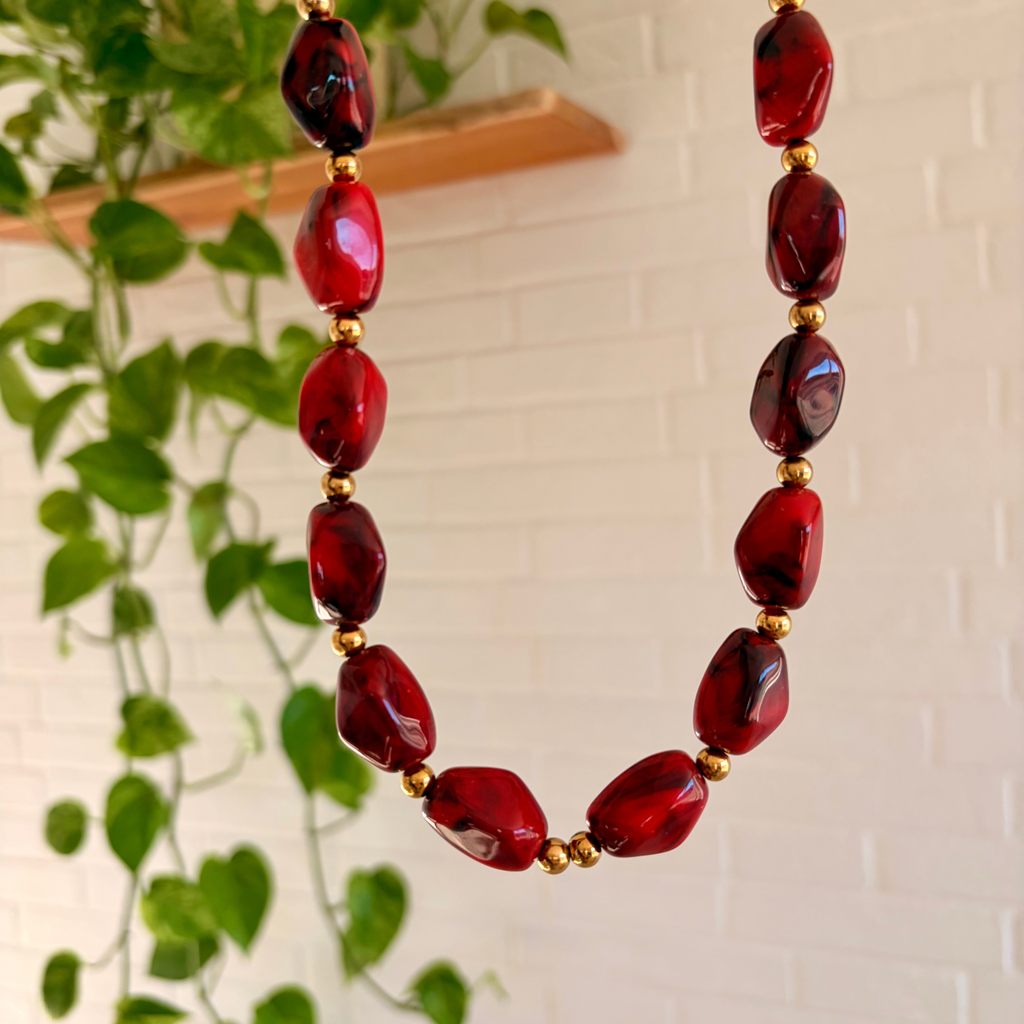 collier grosses perles résine personnalisable