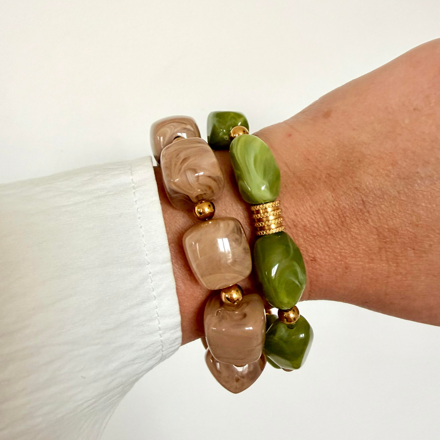 compo des collections jeannette et clea grosses perles en resine