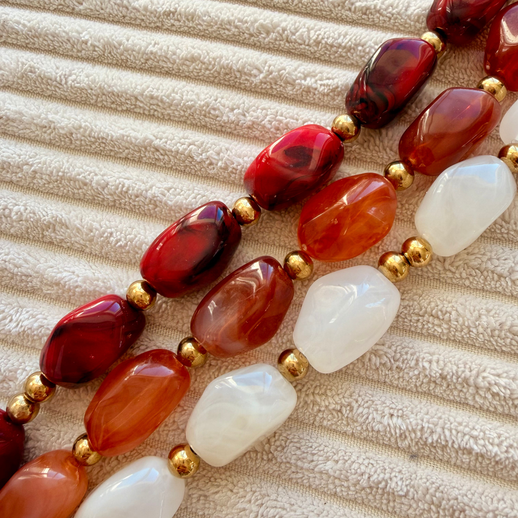 collier grosses perles résine personnalisable