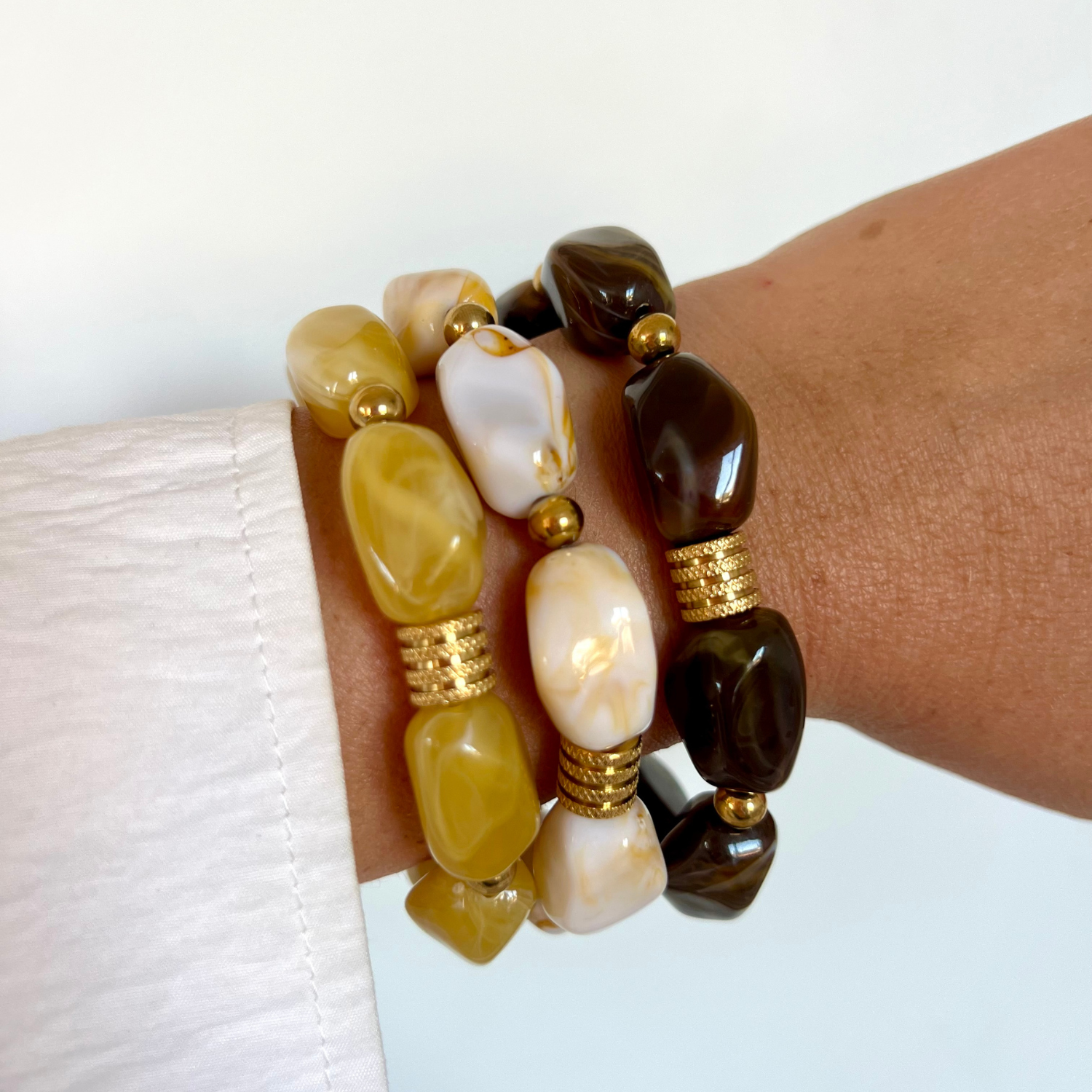 bracelet cléa résine grosses perles